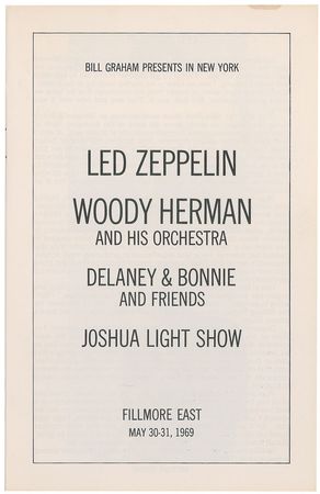 Lot #7143 Led Zeppelin Fillmore East Program - Image 1