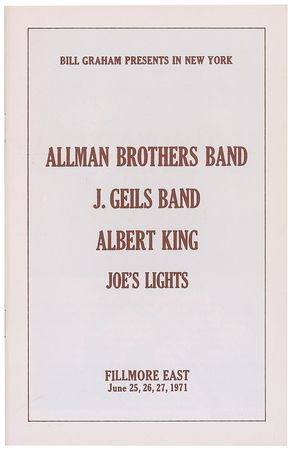 Lot #7270 The Allman Brothers Fillmore East Program - Image 2