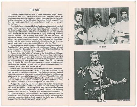 Lot #7276 The Who Fillmore East Program - Image 1