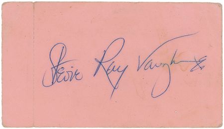 Lot #7516 Stevie Ray Vaughan?s Signed Backstage Pass and Ticket - Image 1