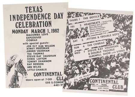 Lot #7518 Stevie Ray Vaughan Mini Poster and Flyers - Image 2