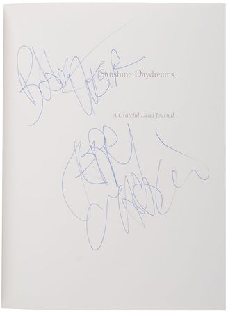 Lot #7129 Jerry Garcia and Bob Weir Signed Book - Image 1