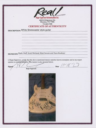 Lot #7337 Velvet Revolver Signed Guitar - Image 4