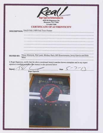 Lot #7128 Grateful Dead Signed Felt Poster - Image 5