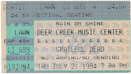 Lot #7132 Jerry Garcia Signed Ticket Stub - Image 2