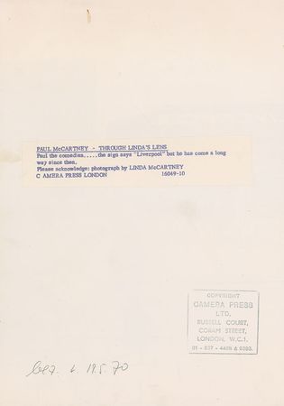 Lot #7058 Paul McCartney Photograph - Image 2