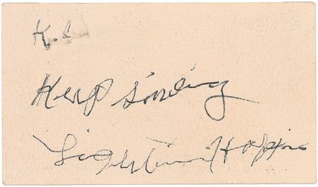 Lot #7189 Lightnin’ Hopkins Signature - Image 1