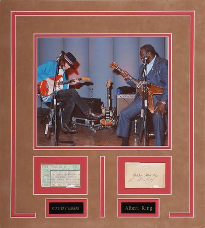 Lot #7517 Stevie Ray Vaughan and Albert King Signed Presentation - Image 1