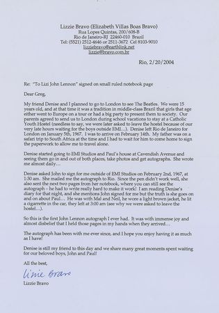 Lot #7034 John Lennon Signature - Image 6