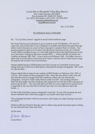 Lot #7034 John Lennon Signature - Image 7