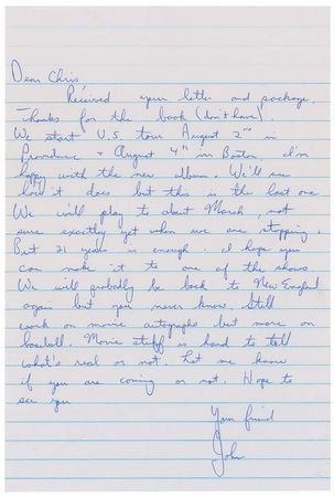 Lot #7474 Johnny Ramone Autograph Letter Signed - Image 1