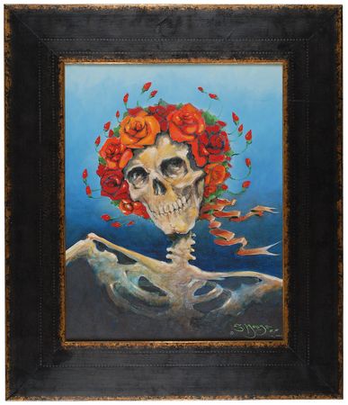 Lot #7122 Stanley Mouse Grateful Dead Painting ?Bertha? aka ?Skull and Roses? - Image 1