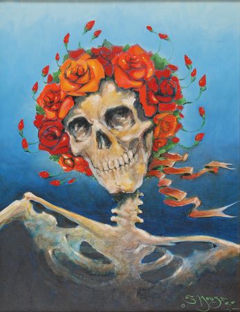 Lot #7122 Stanley Mouse Grateful Dead Painting ?Bertha? aka ?Skull and Roses? - Image 2