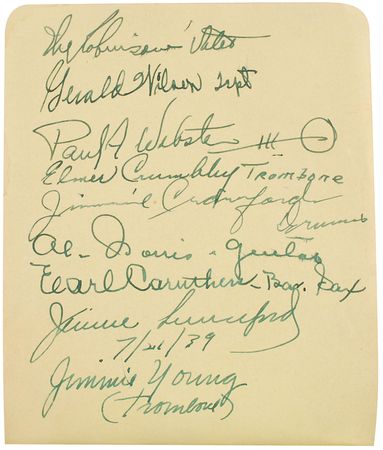 Lot #7178 Big Band and Jazz Musicians Signed Autograph Book - Image 4