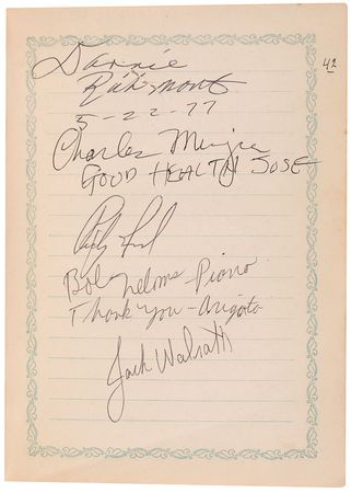 Lot #7176  Jazz Musicians Signed Autograph Book - Image 3