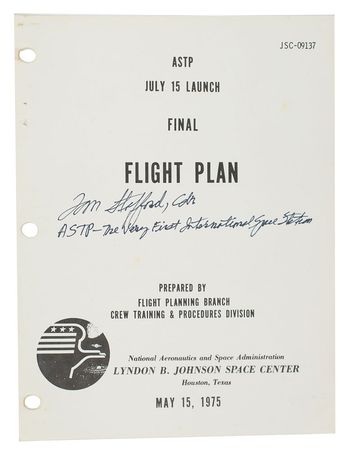 Lot #541 Apollo-Soyuz Flight Plan - Image 1