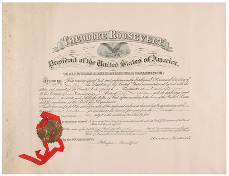 Lot #47 Theodore Roosevelt Signed Document - Image 1
