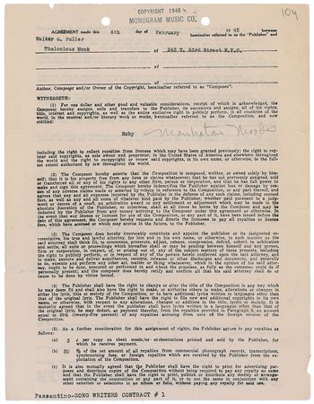 Lot #835 Thelonious Monk: Monk comes to terms with the haunting melody of ‘Ruby, My Dear’ - Image 1