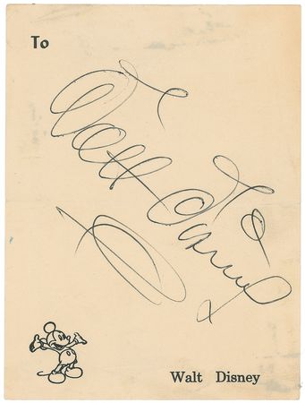 Lot #635 Walt Disney Signature - Image 1
