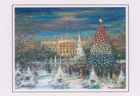 Lot #144 George and Barbara Bush Christmas Card - Image 2