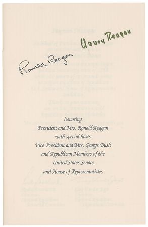 Lot #140 Ronald and Nancy Reagan Program - Image 1