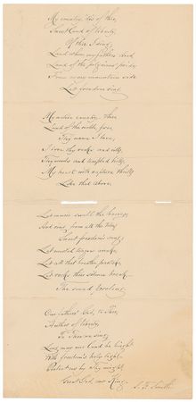 Lot #699 Samuel Francis Smith Signed Quote - Image 1