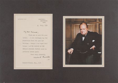 Lot #325 Winston Churchill Typed Letter Signed - Image 1