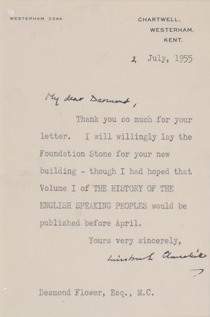Lot #325 Winston Churchill Typed Letter Signed - Image 2