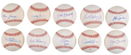 Lot #1051 Baseball Hall of Famers Baseballs - Image 2