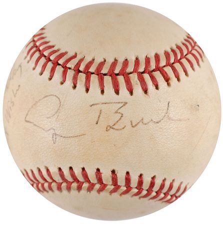 Lot #142 George Bush Baseball - Image 1