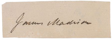 Lot #5 James Madison Signature