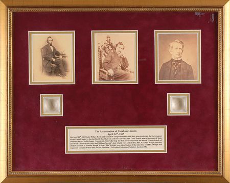 Lot #101 Abraham Lincoln and William H. Seward Hair - Image 1