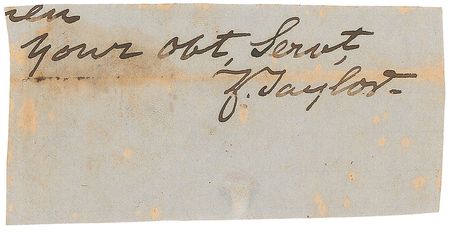 Lot #19 Zachary Taylor Signature