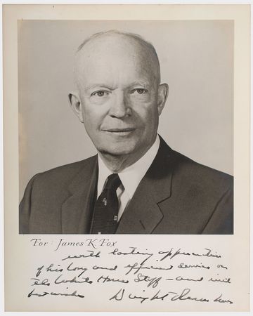 Lot #74 Dwight D. Eisenhower Signed Photograph - Image 1