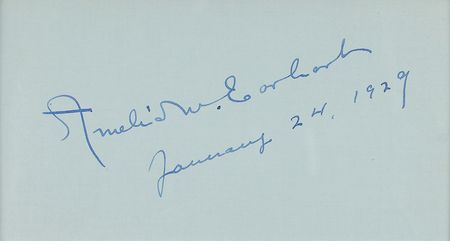 Lot #498 Amelia Earhart: Large 1929 signature of the ?Queen of the Air? - Image 2