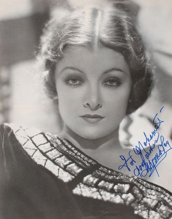 Lot #993 Myrna Loy Signed Photograph - Image 1