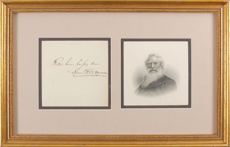 Lot #291 Samuel F. B. Morse: ?Work hard and don?t listen to others? criticism? - Image 1