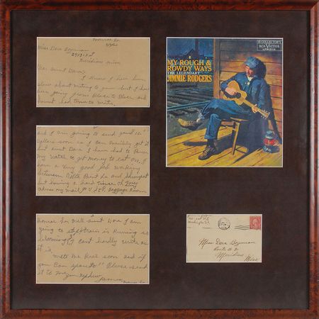 Lot #842 Jimmie Rodgers Handwritten Letter Signed - Image 1