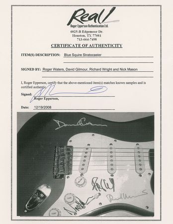 Lot #836 Pink Floyd: Eye-catching guitar signed by all four members - Image 3