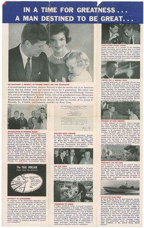 Lot #83 John F. Kennedy: Fantastic campaign flyer signed at the Mingo County Courthouse - Image 3