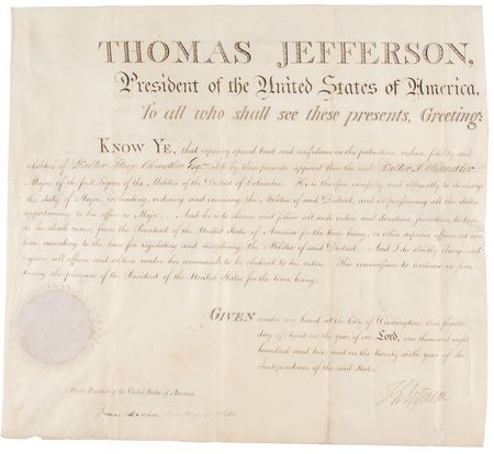 Lot #4 Thomas Jefferson and James Madison: