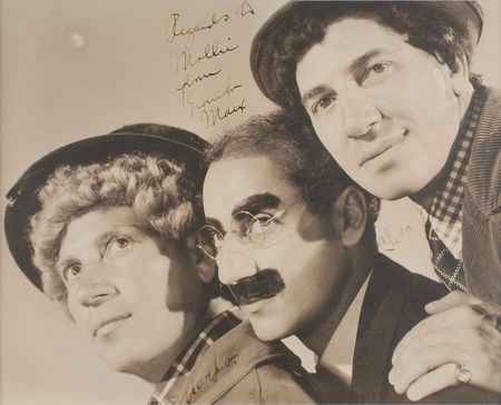Lot #941 Marx Brothers: Rare fully signed Marx Brothers close-up - Image 1