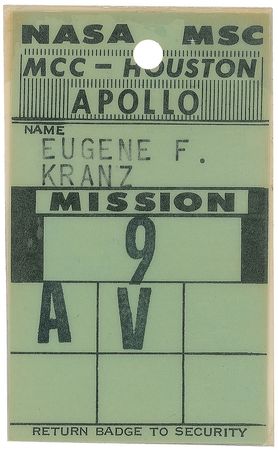Lot #515 Apollo 9 Mission Control Badge - Image 1