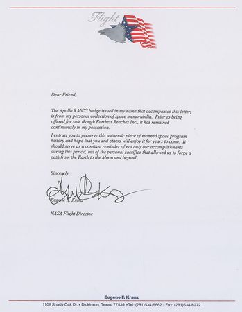 Lot #515 Apollo 9 Mission Control Badge - Image 3