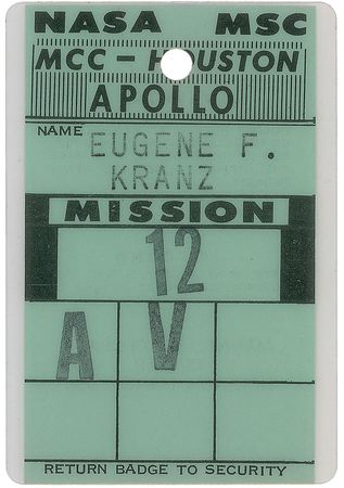 Lot #529 Apollo 12 Mission Control Badge - Image 1