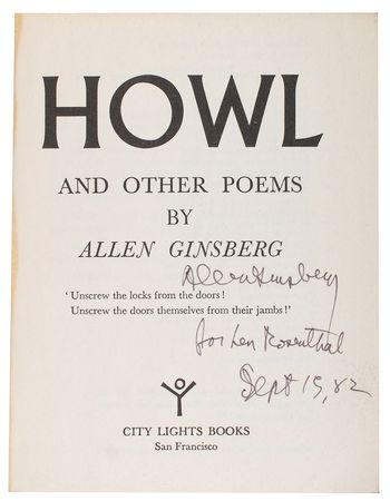 Lot #729 Allen Ginsberg Book - Image 1