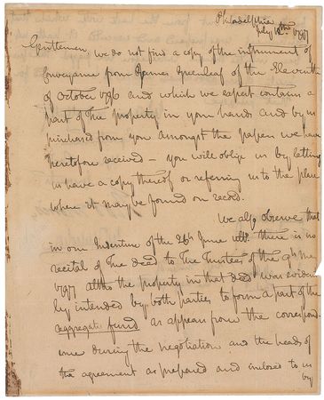 Lot #170 Robert Morris Signed Letter - Image 1