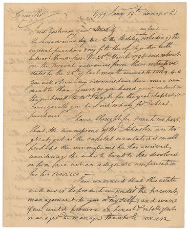 Lot #159 Charles Carroll of Carrollton Handwritten Letter Signed - Image 1