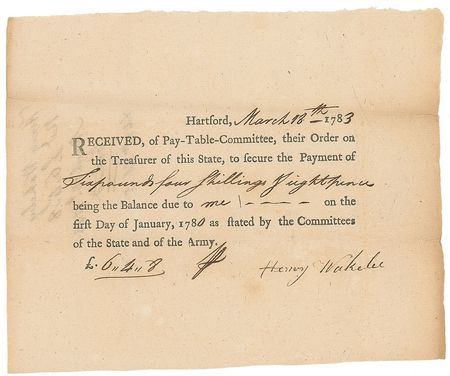 Lot #445 George Washington’s Life Guard: Uncommon 1783 documents for “his Excellency General Washingtons life guard” - Image 2