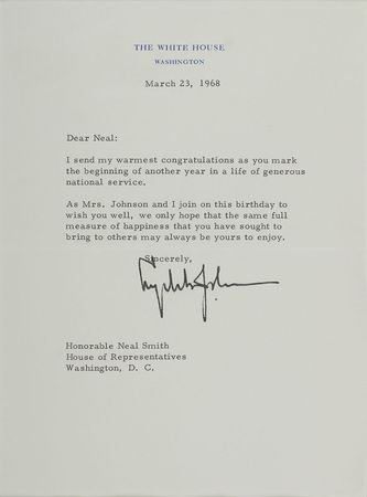 Lot #119 Lyndon B. Johnson Typed Letter Signed - Image 2